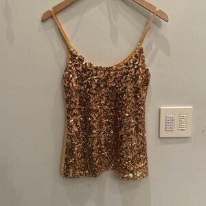 Gold Sequin Women's Top